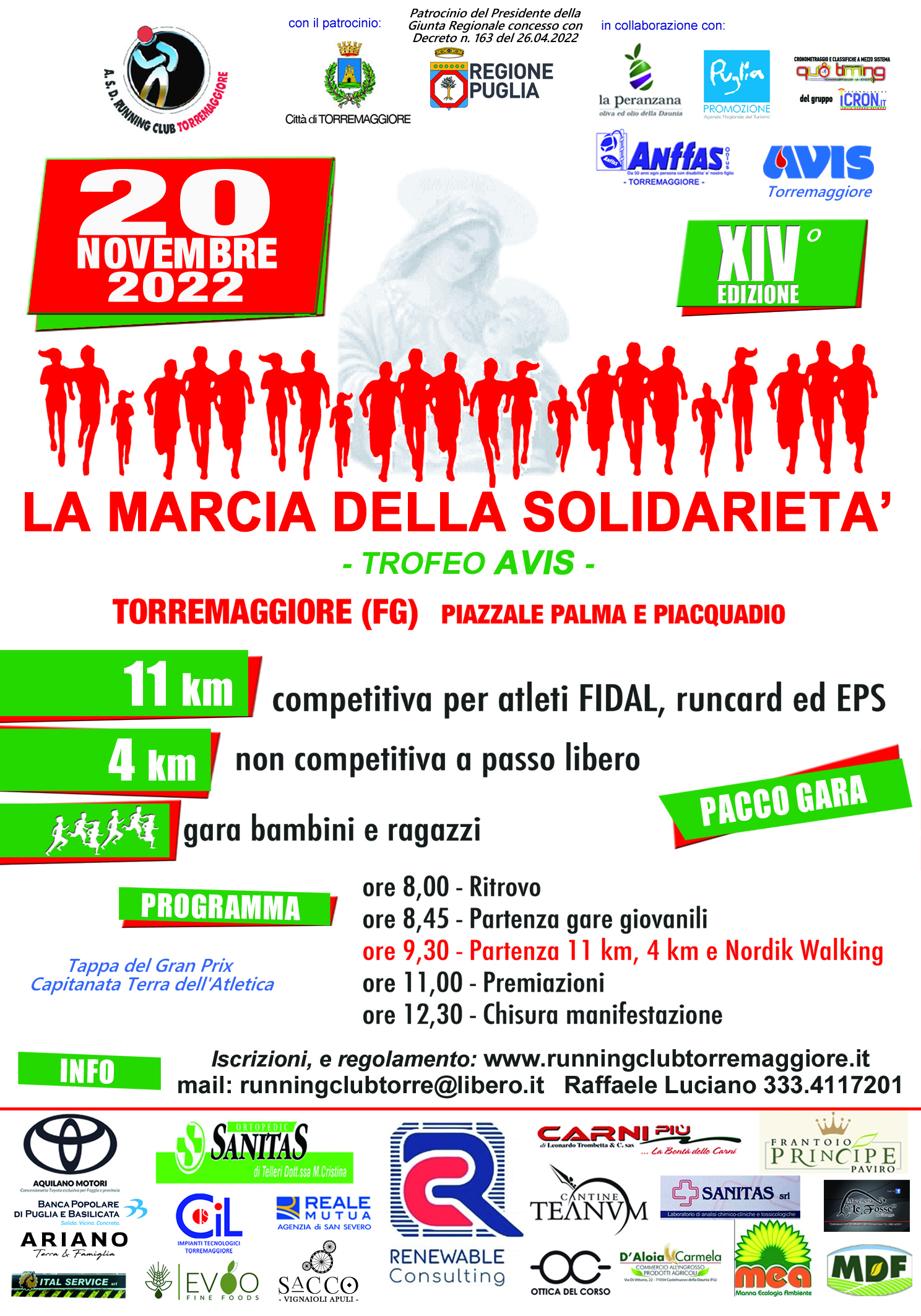 Locandina 14^ MARCIA DELLA SOLIDARIETA’ 2022