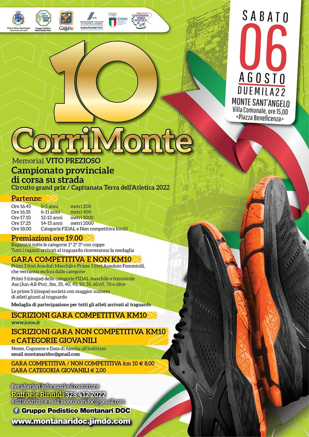 Locandina 10^ CORRI MONTE 2022