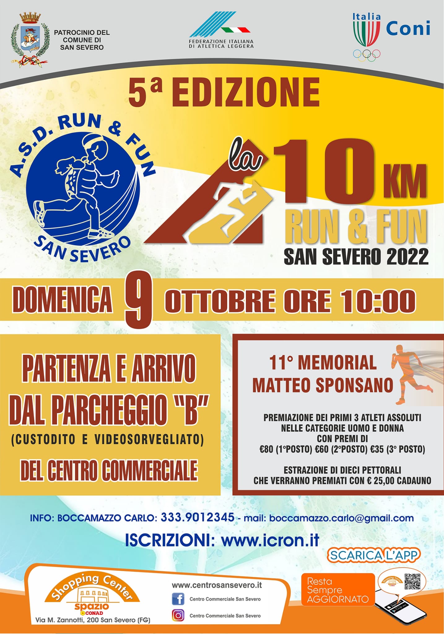 Locandina LA 10 KM RUN & FUN SAN SEVERO 2022