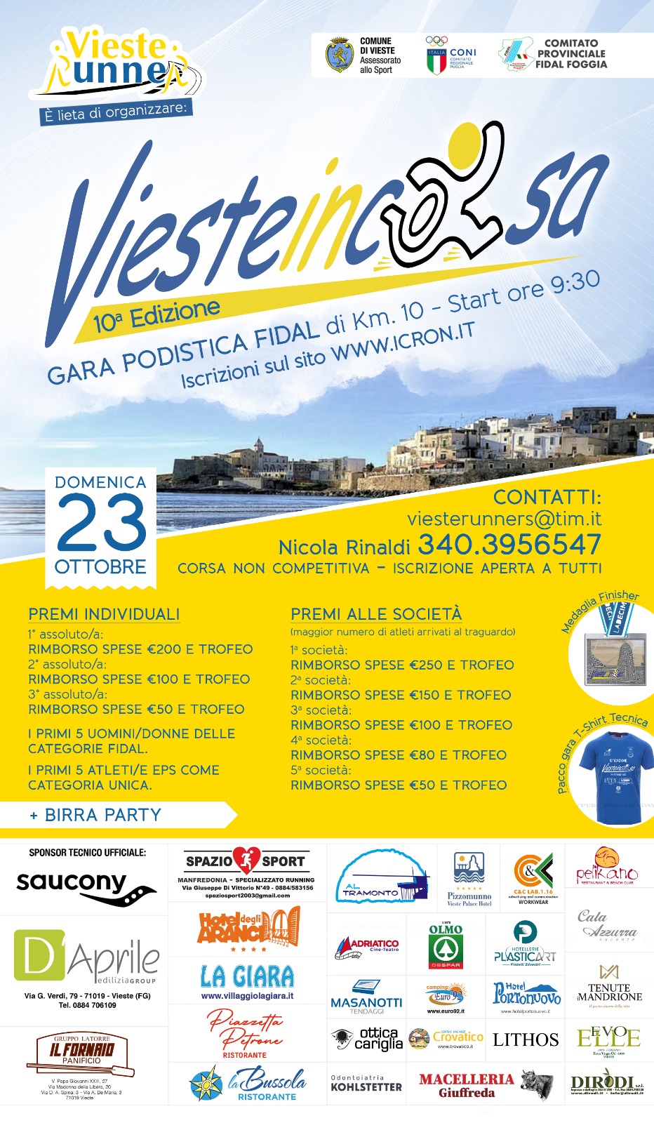 Locandina 10^ VIESTE IN CORSA 2022