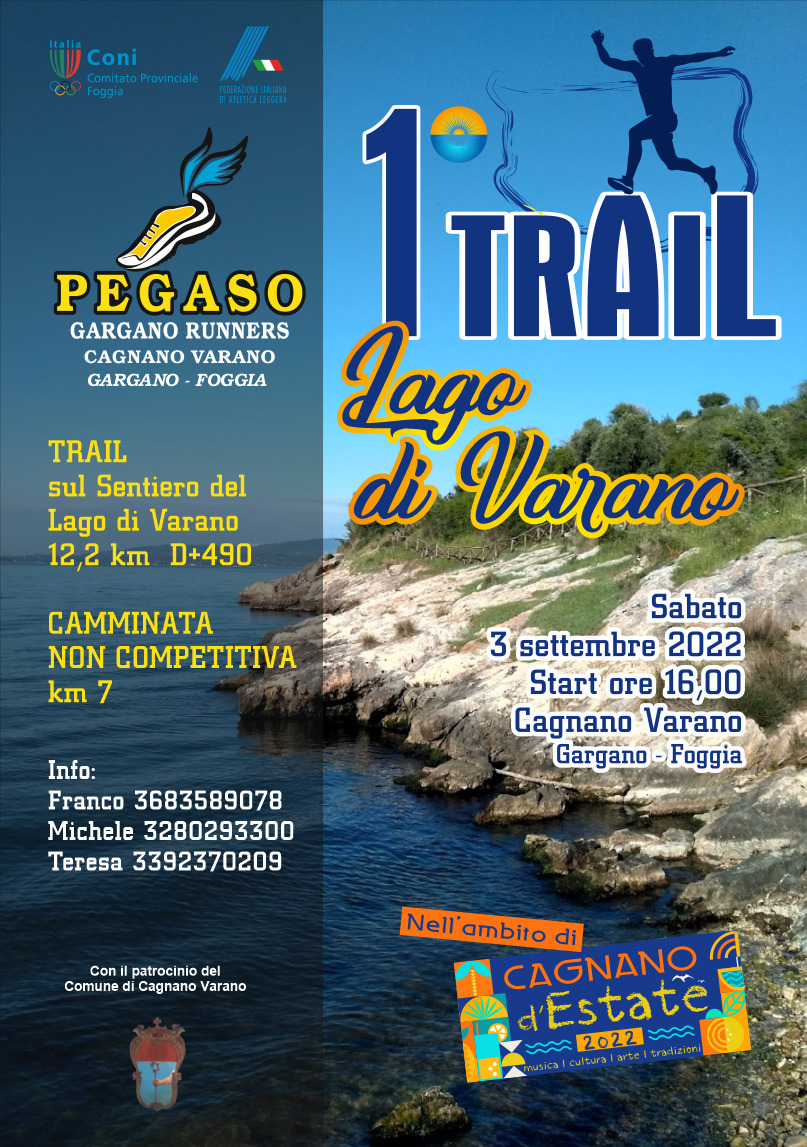 Locandina 1° TRAIL DEL LAGO DI VARANO 2022