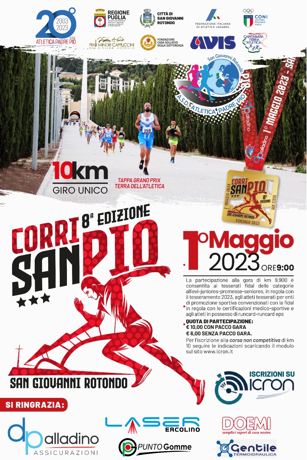 Locandina 8^ CORRISANPIO 2023