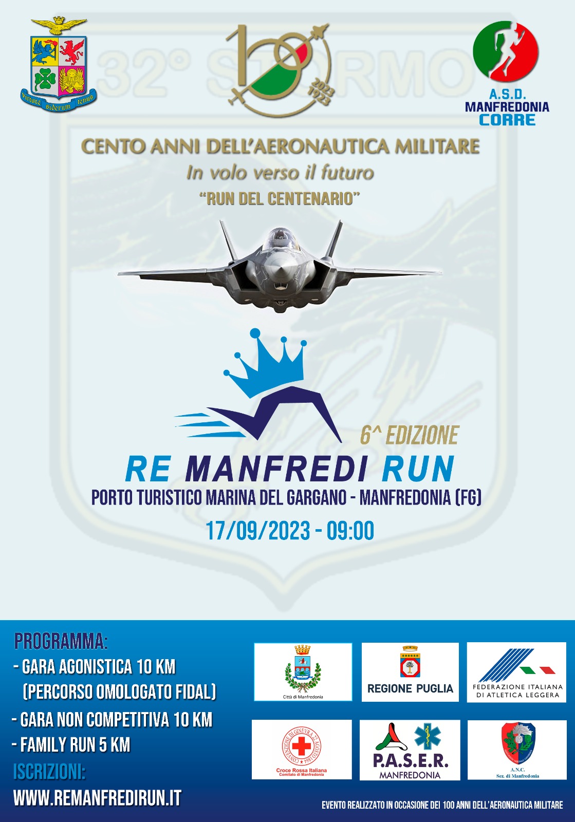 Locandina 6^ RE MANFREDI RUN 2023