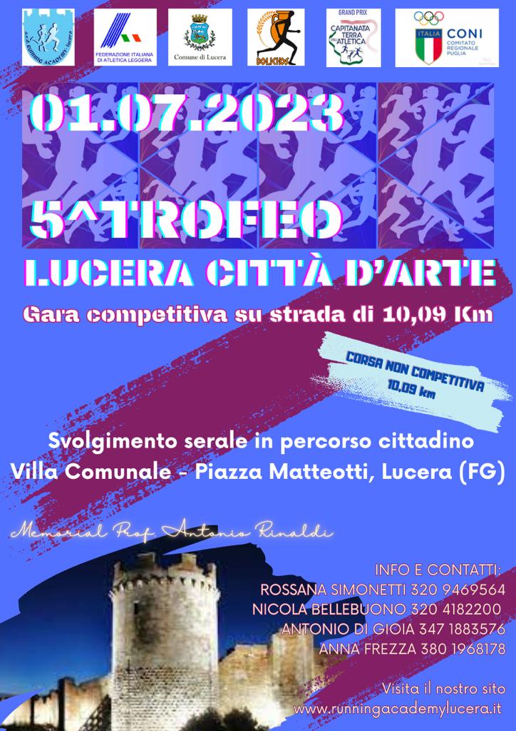 Locandina 5° TROFEO LUCERA CITTA’ D’ARTE 2023