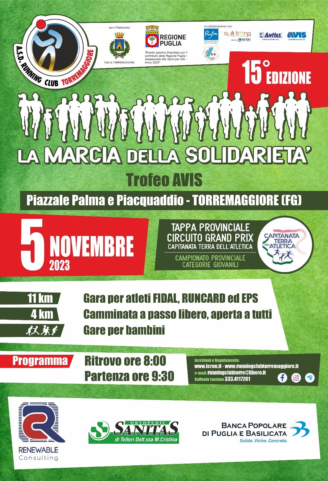 Locandina 15^ MARCIA DELLA SOLIDARIETA’ 2023