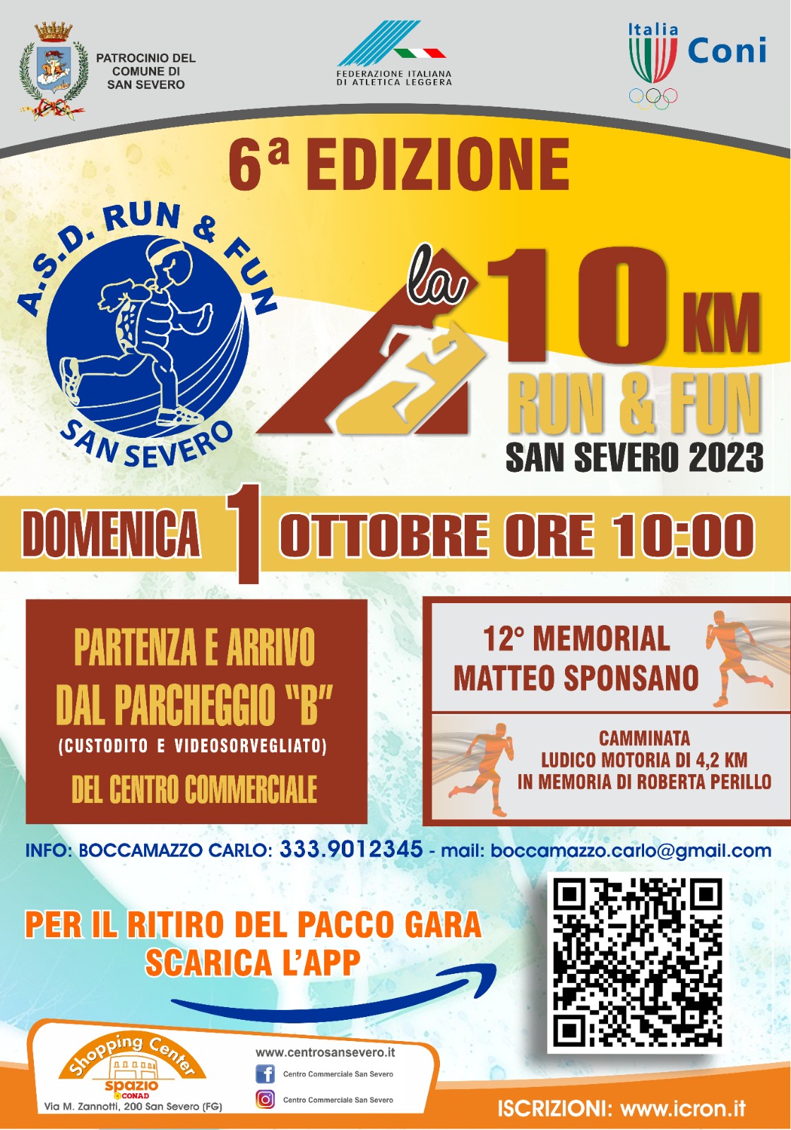 Locandina 6^ LA 10 KM RUN & FUN 2023
