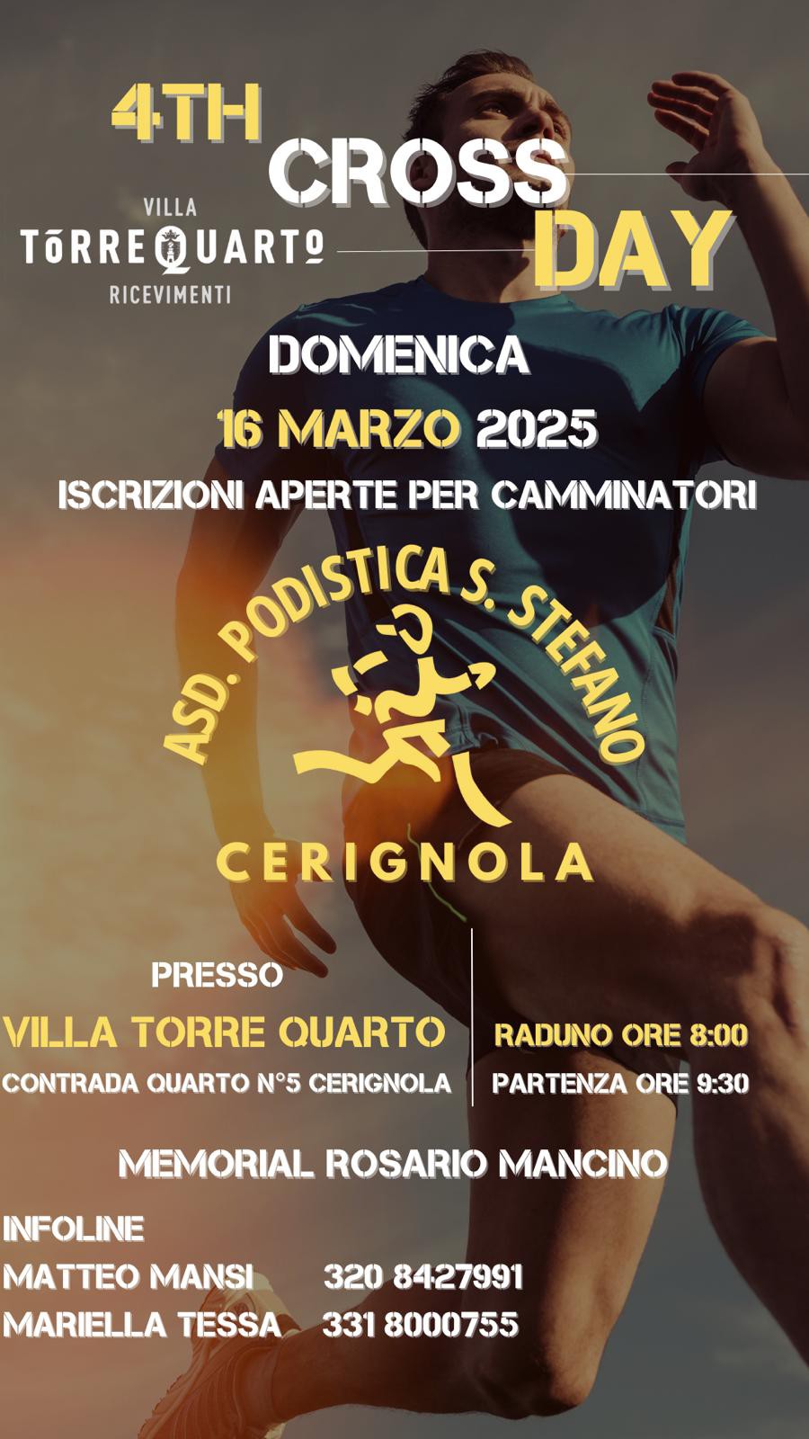 Locandina 4° CROSS DAY CERIGNOLA 2025
