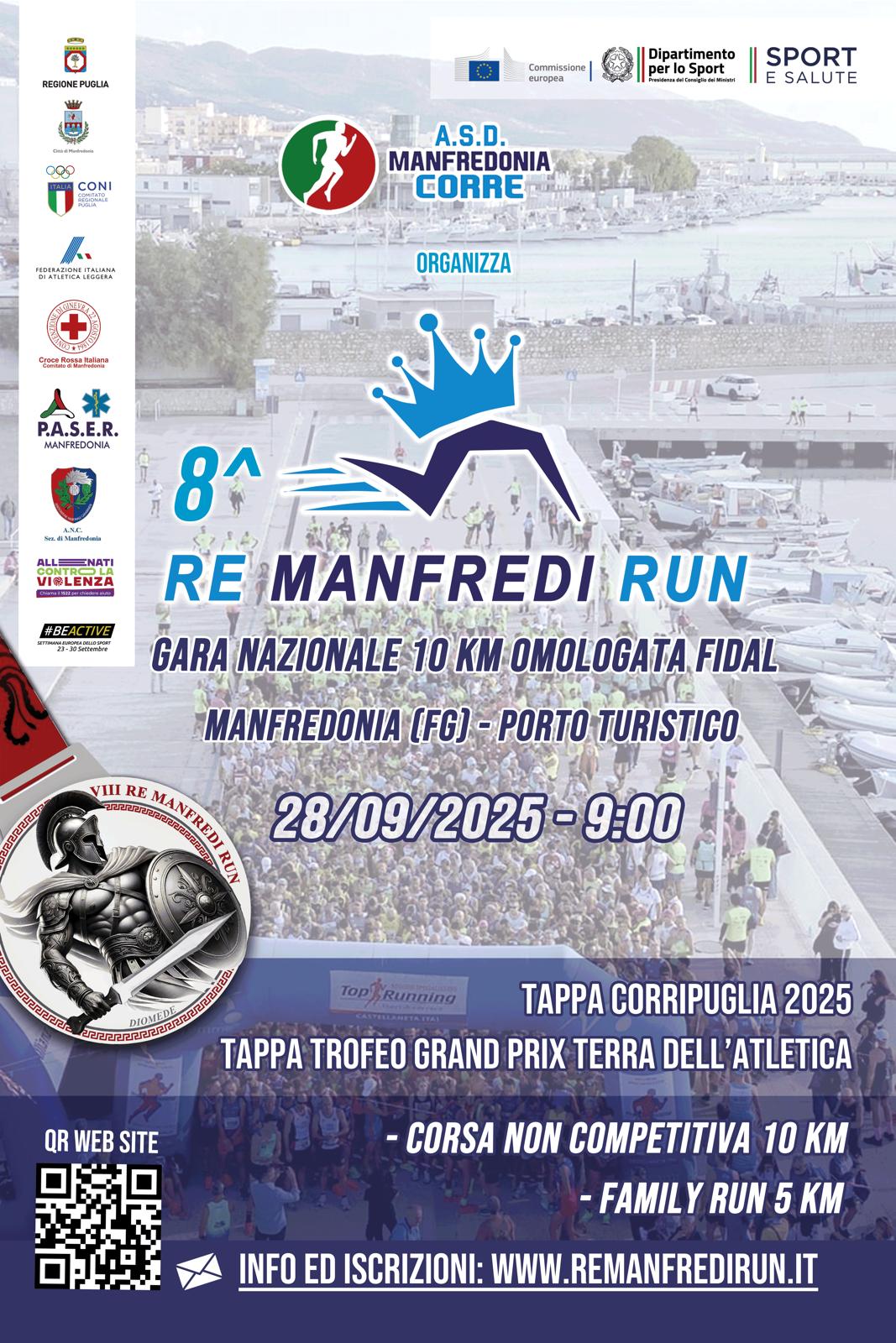 Locandina 8^ RE MANFREDI RUN 2025