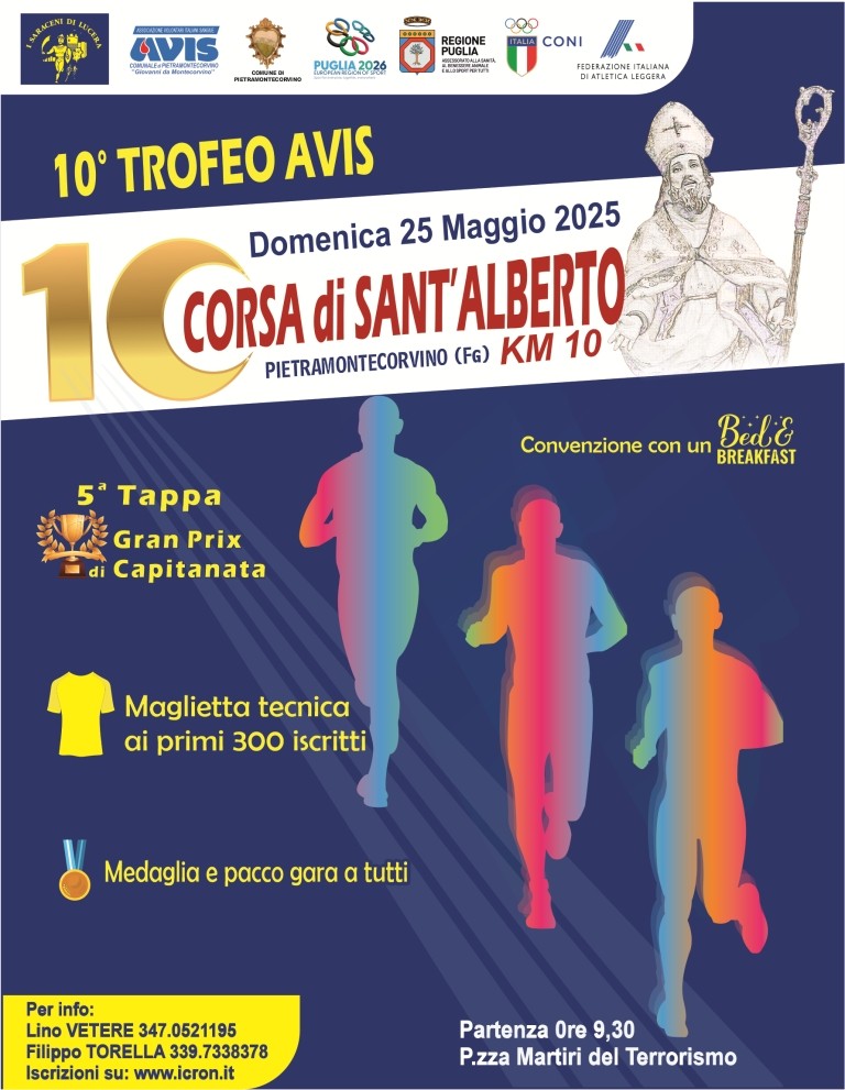 Locandina 10^ CORSA DI SANT’ALBERTO 2025