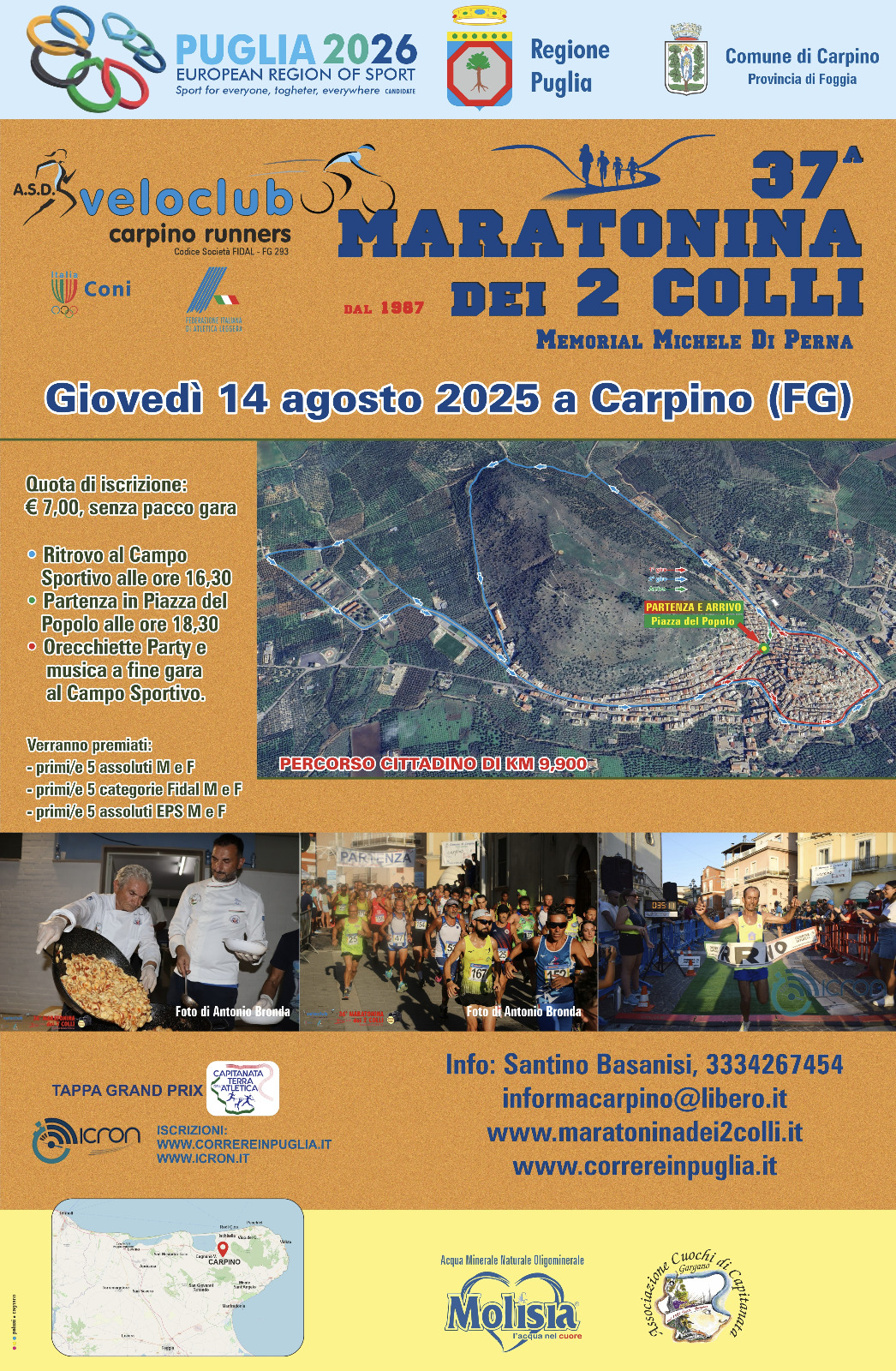 Locandina 37^ CORRI LA 2 COLLI 2025