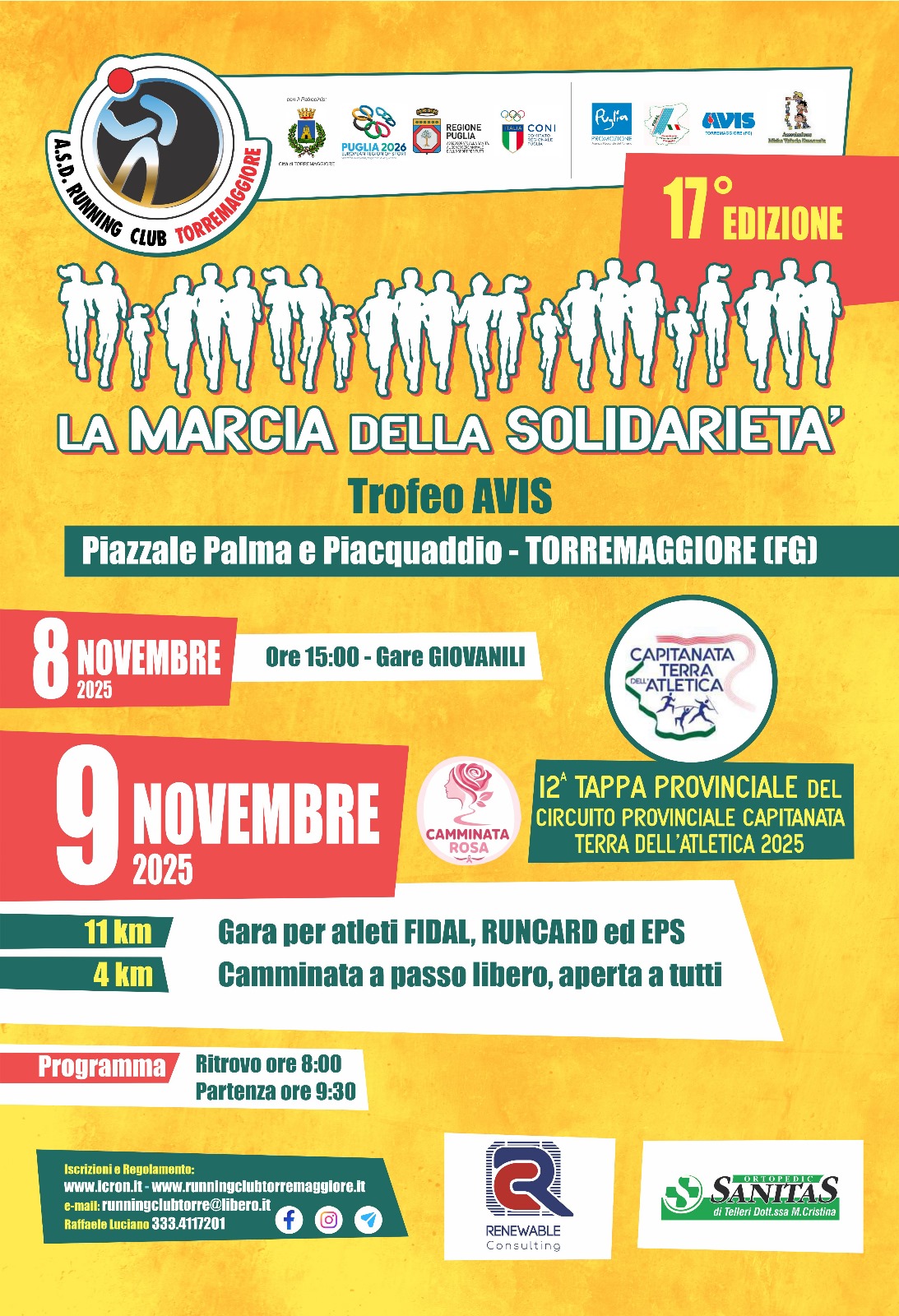 Locandina 17^ MARCIA DELLA SOLIDARIETA’ 2025