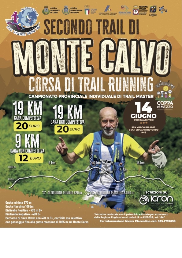 Locandina 2° TRAIL DI MONTECALVO 2026